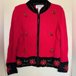 Ugly Christmas Poinsettia Sweater